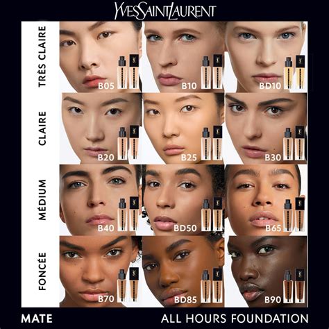 ysl matt touch foundation sephora|ysl foundation shade guide.